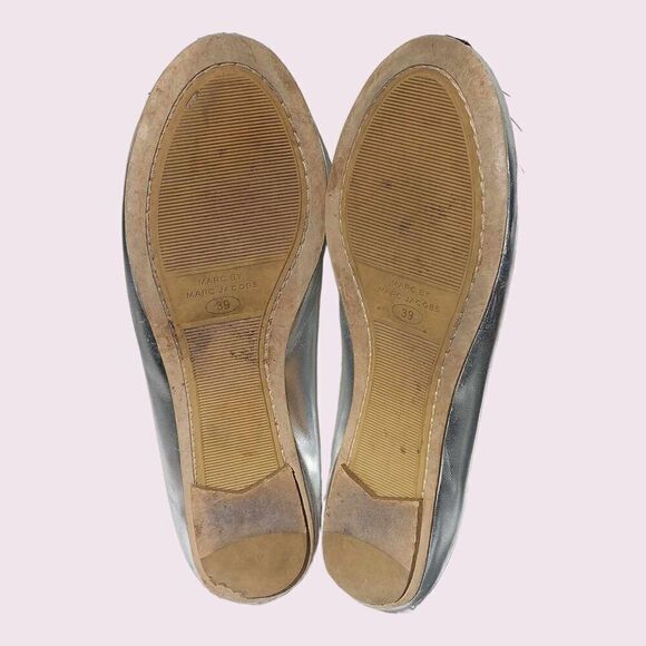 Marc Jacobs Silver Mouse Flats - Picture 3 of 4